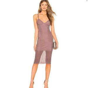 by the way. Jhene Mesh Midi Dress in Mauve